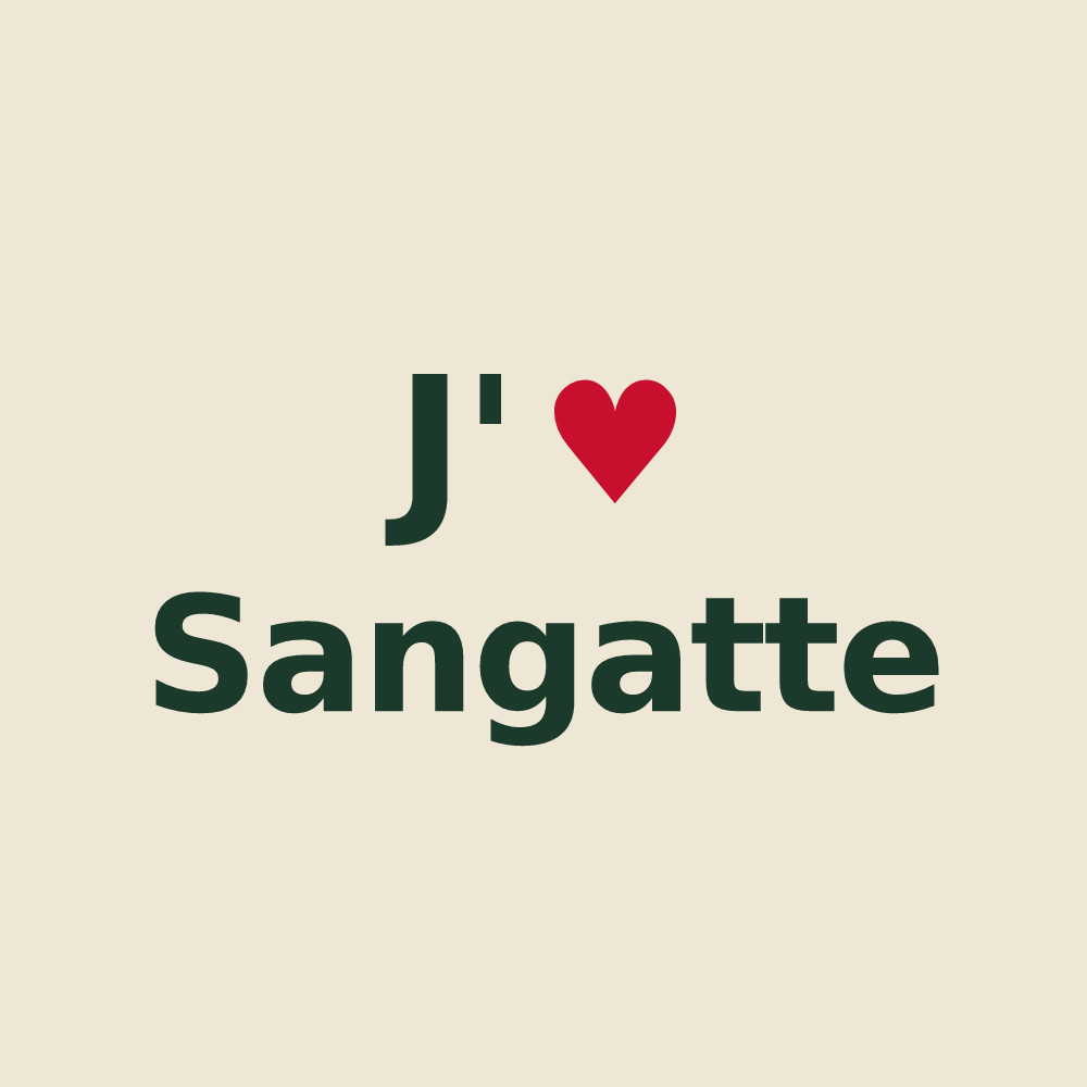 Tote bag personnalisé Sangatte — design J'aime Sangatte