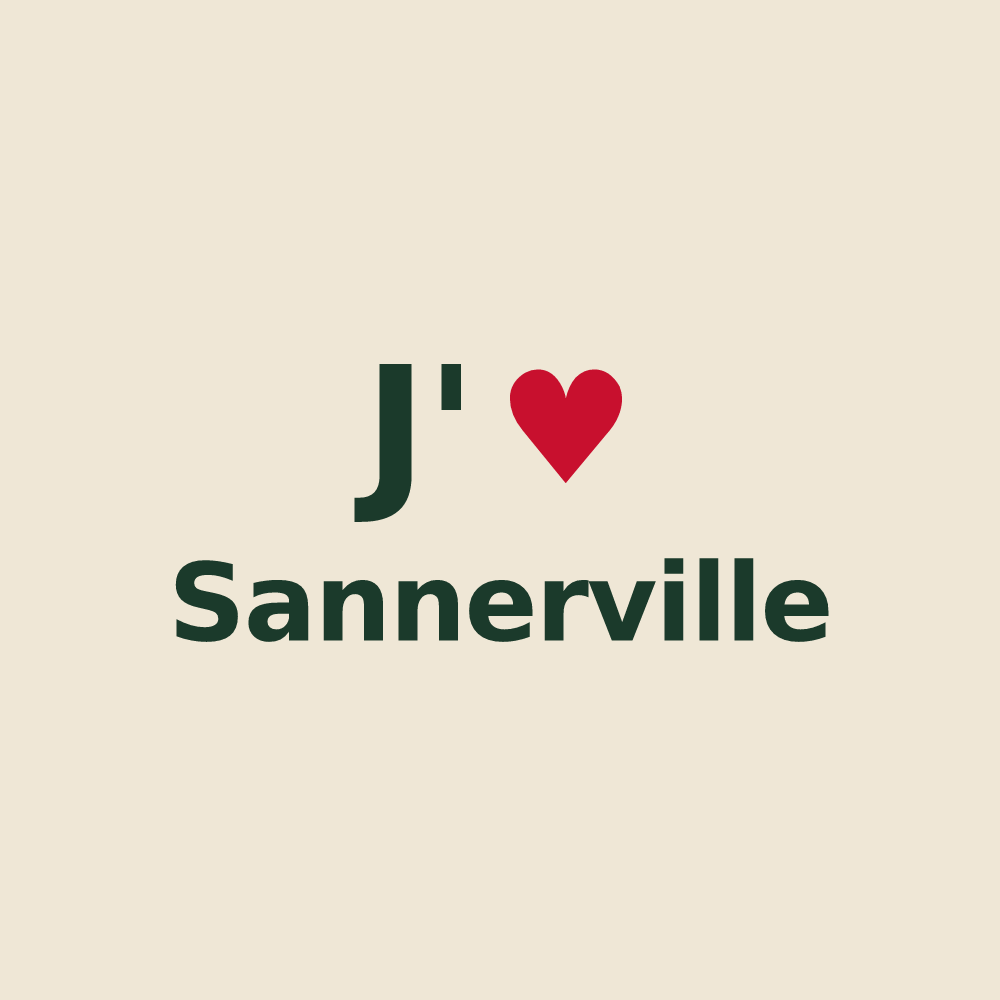 Tote bag personnalisé Sannerville — design J'aime Sannerville