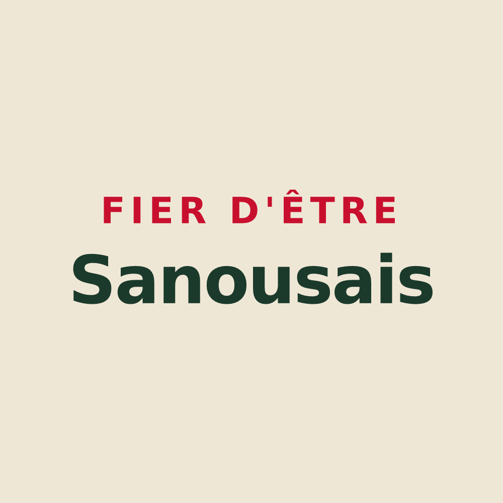 Tote bag « Fier d'être Sanousais » — design pour Sanous