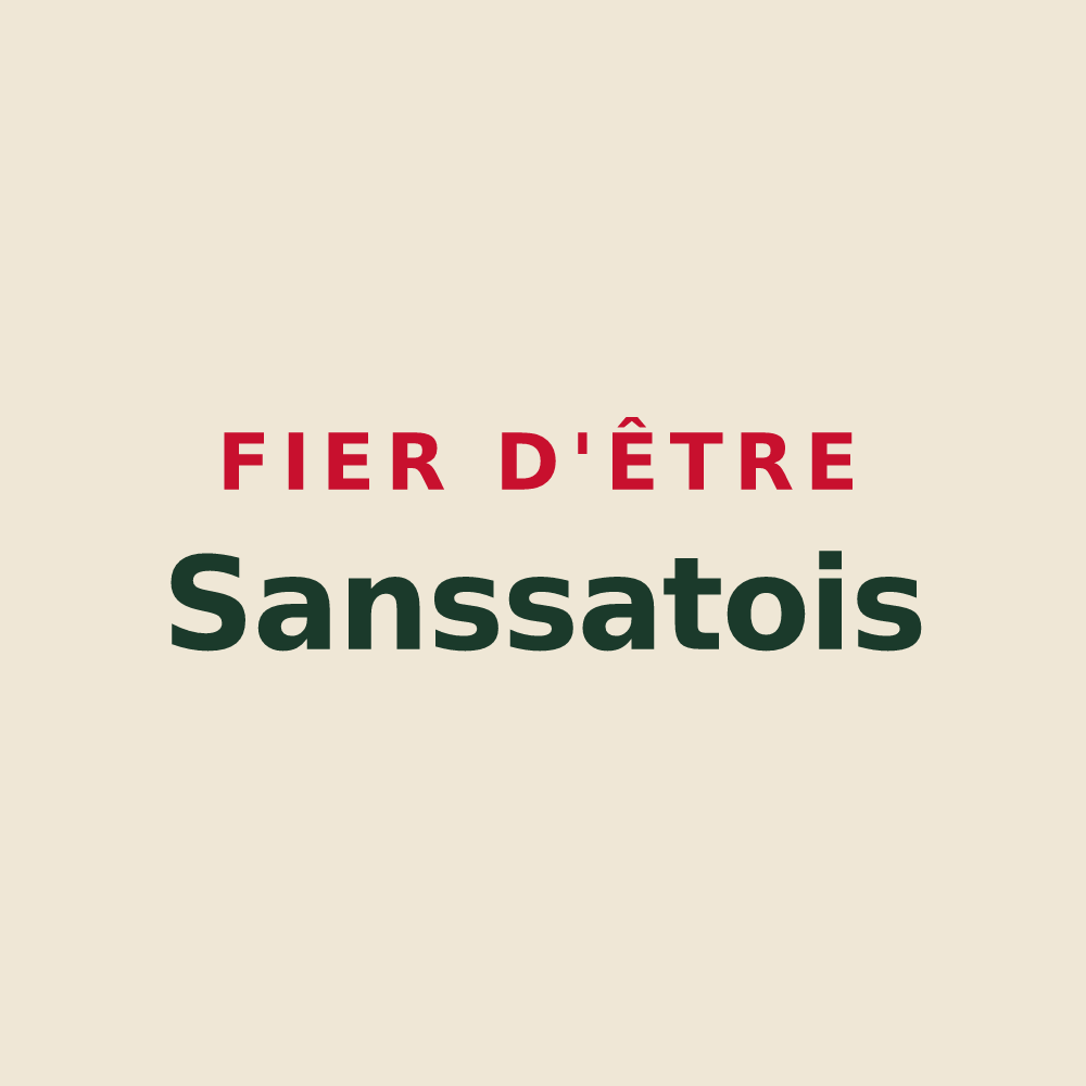 Tote bag « Fier d'être Sanssatois » — design pour Sanssat