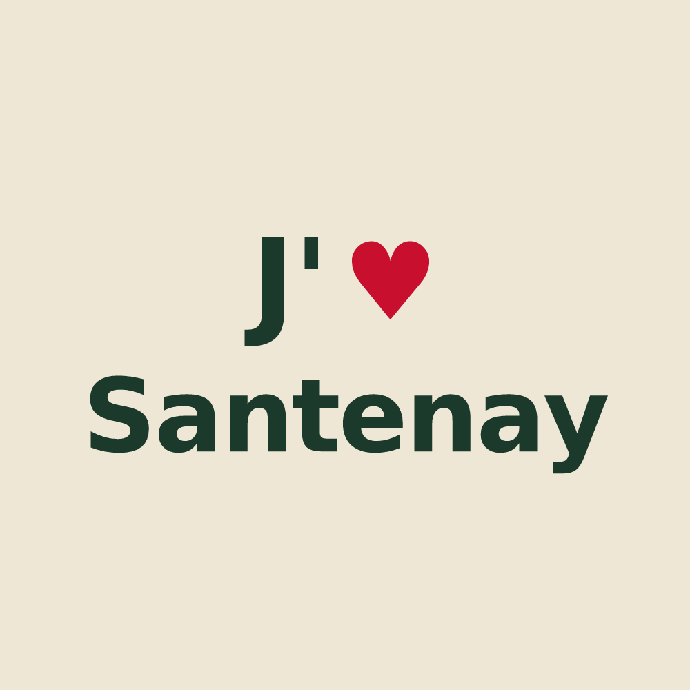 Tote bag personnalisé Santenay — design J'aime Santenay