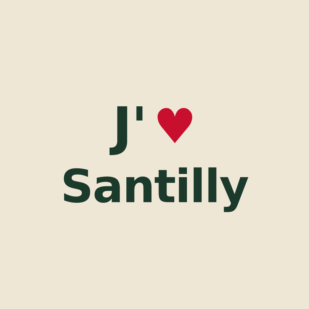 Tote bag personnalisé Santilly — design « J'aime Santilly » imprimé sur le tote bag