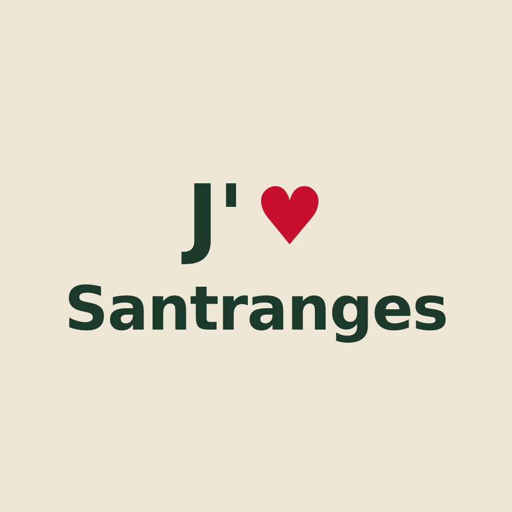 Tote bag personnalisé Santranges — design J'aime Santranges
