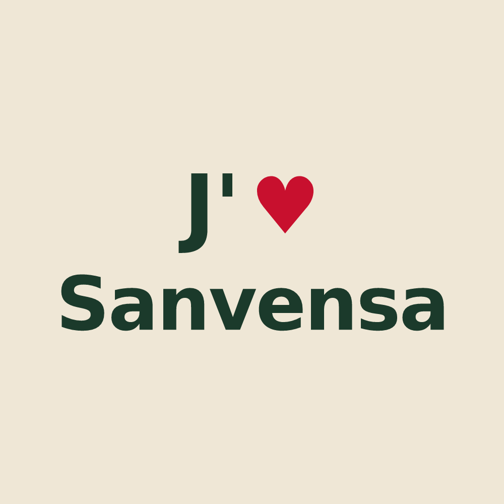 Tote bag personnalisé Sanvensa — design J'aime Sanvensa
