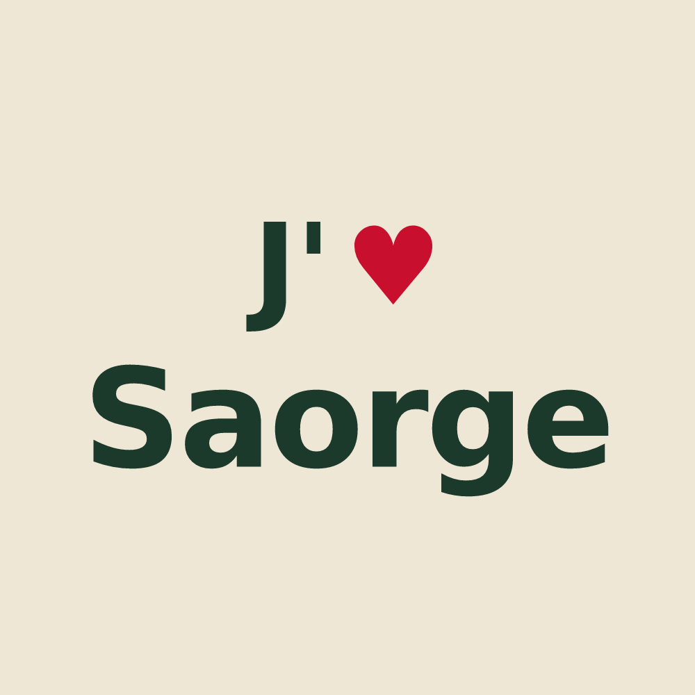 Tote bag personnalisé Saorge — design J'aime Saorge