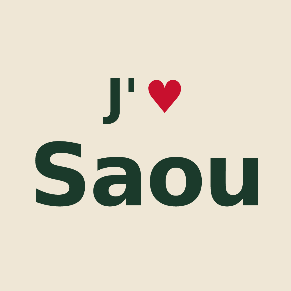 Tote bag personnalisé Saou — design J'aime Saou