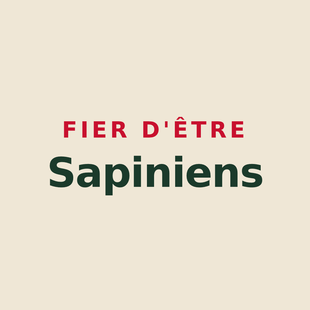 Tote bag « Fier d'être Sapiniens » — design pour Sapignies