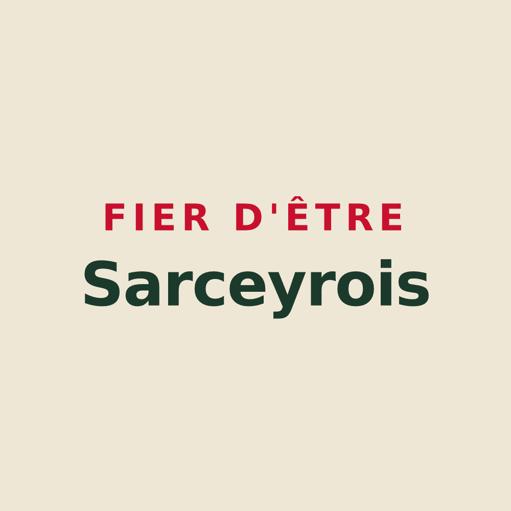 Tote bag « Fier d'être Sarceyrois » — design pour Sarcey