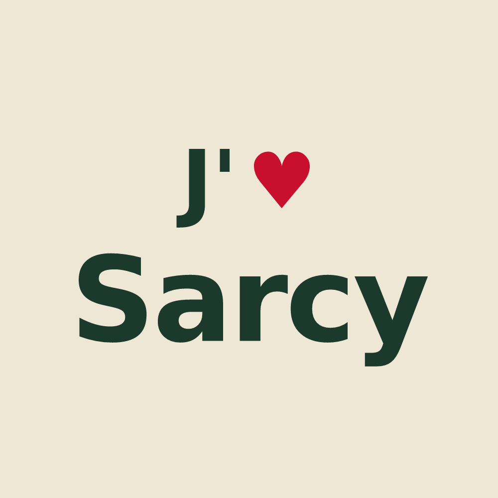 Tote bag personnalisé Sarcy — design J'aime Sarcy
