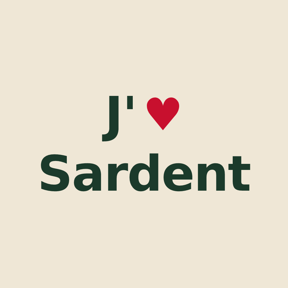 Tote bag personnalisé Sardent — design J'aime Sardent