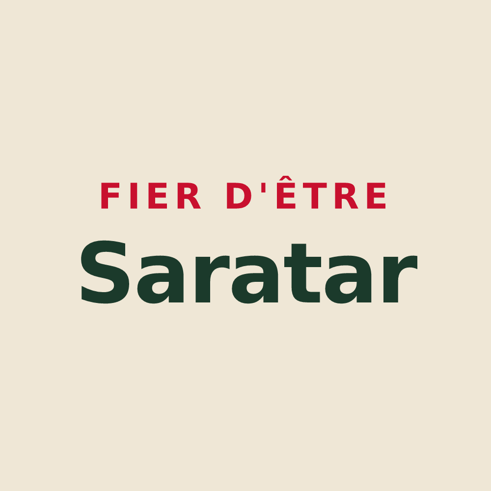 Tote bag « Fier d'être Saratar » — design pour Sare