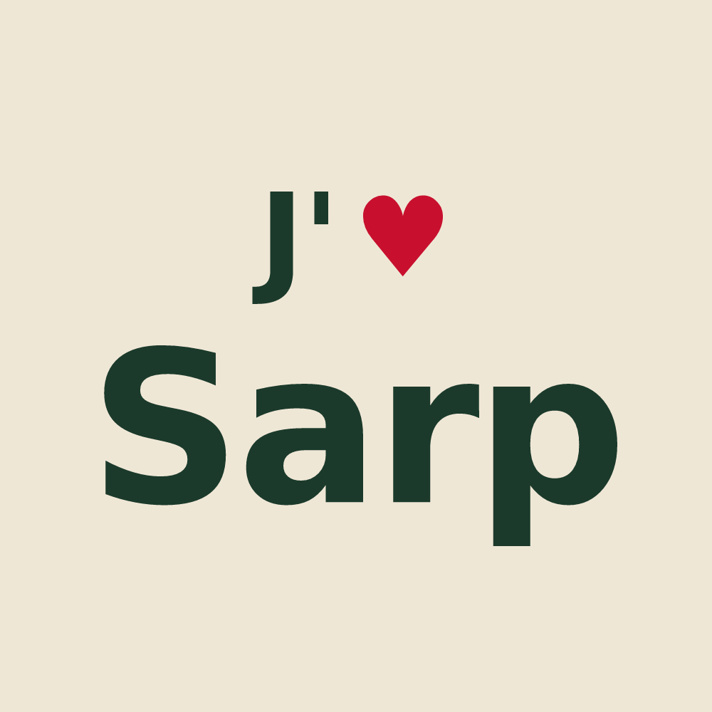 Tote bag personnalisé Sarp — design J'aime Sarp