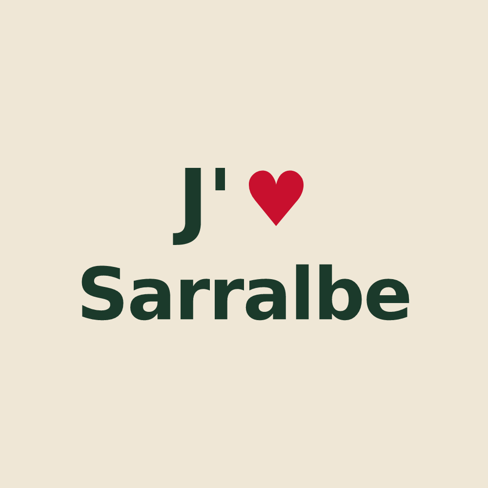 Tote bag personnalisé Sarralbe — design J'aime Sarralbe