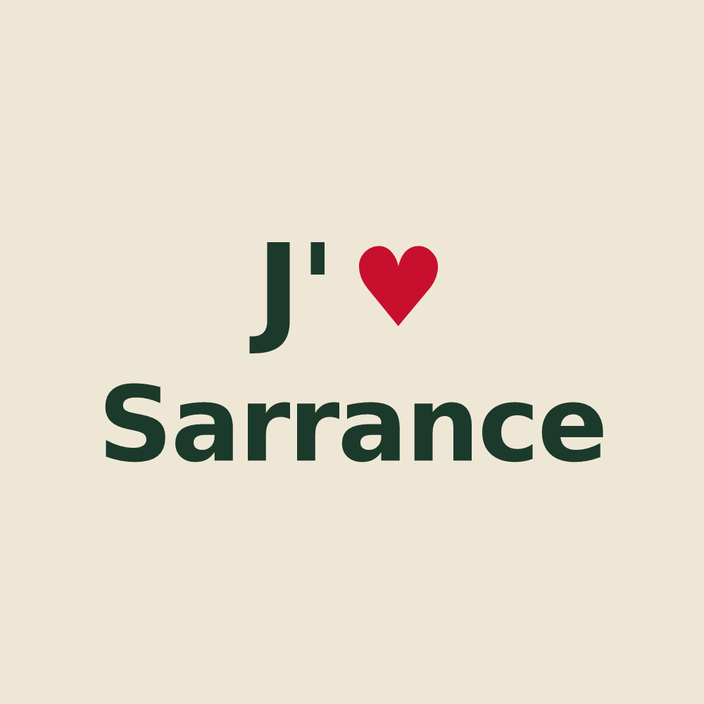 Tote bag personnalisé Sarrance — design J'aime Sarrance