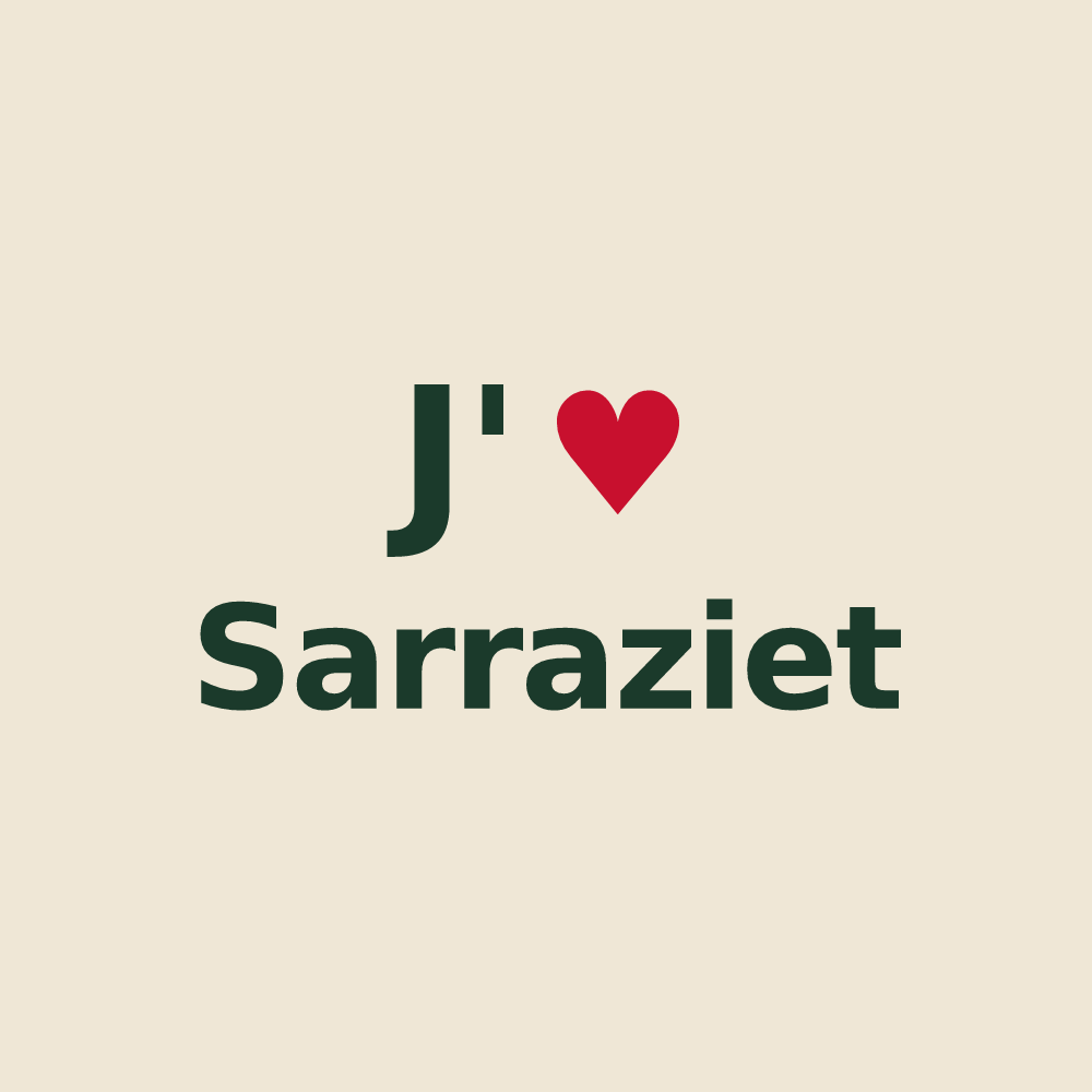 Tote bag personnalisé Sarraziet — design J'aime Sarraziet