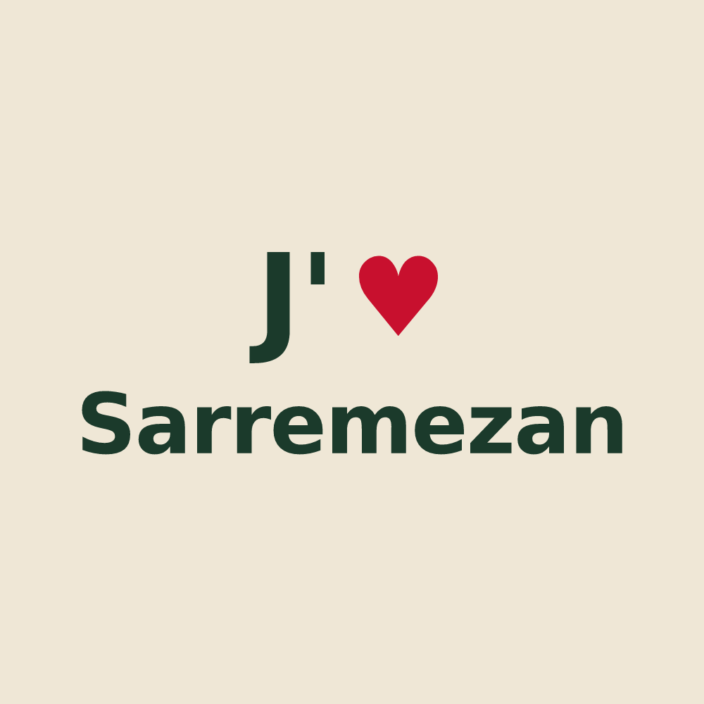 Tote bag personnalisé Sarremezan — design J'aime Sarremezan