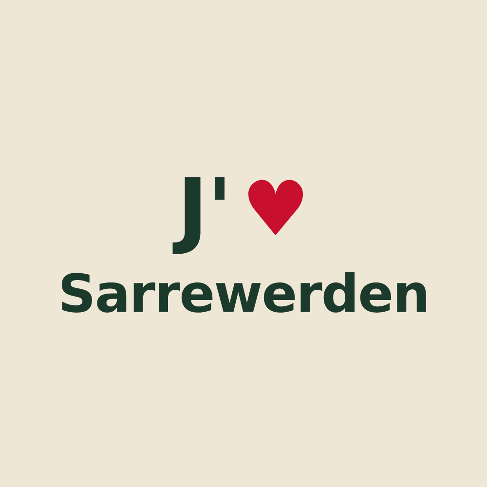 Tote bag personnalisé Sarrewerden — design J'aime Sarrewerden