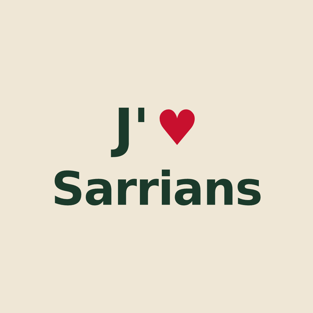 Tote bag personnalisé Sarrians — design J'aime Sarrians