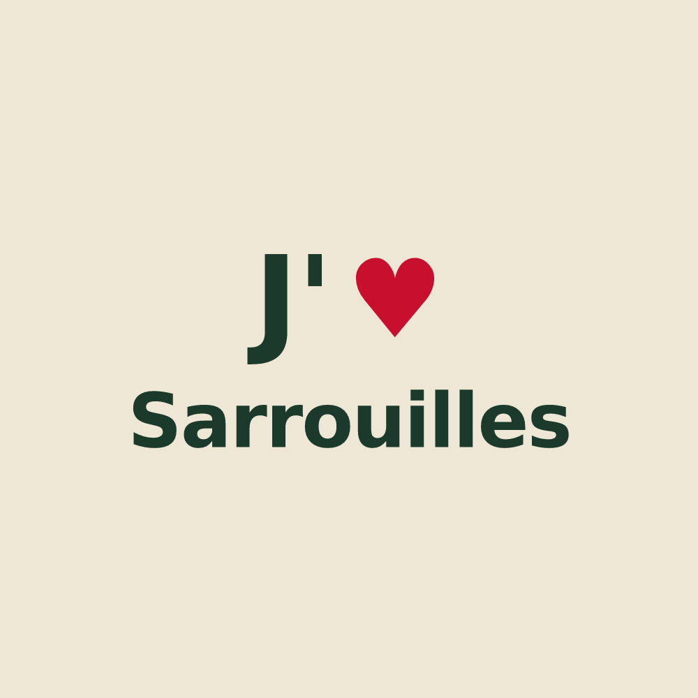 Tote bag personnalisé Sarrouilles — design J'aime Sarrouilles
