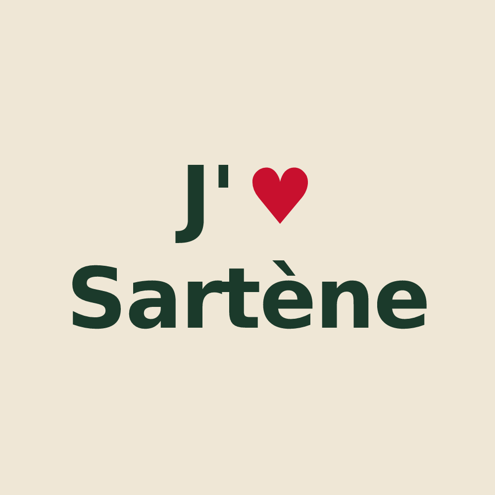 Tote bag personnalisé Sartène — design J'aime Sartène