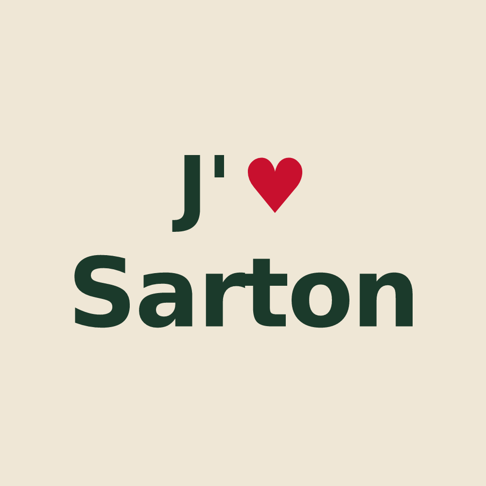 Tote bag personnalisé Sarton — design J'aime Sarton