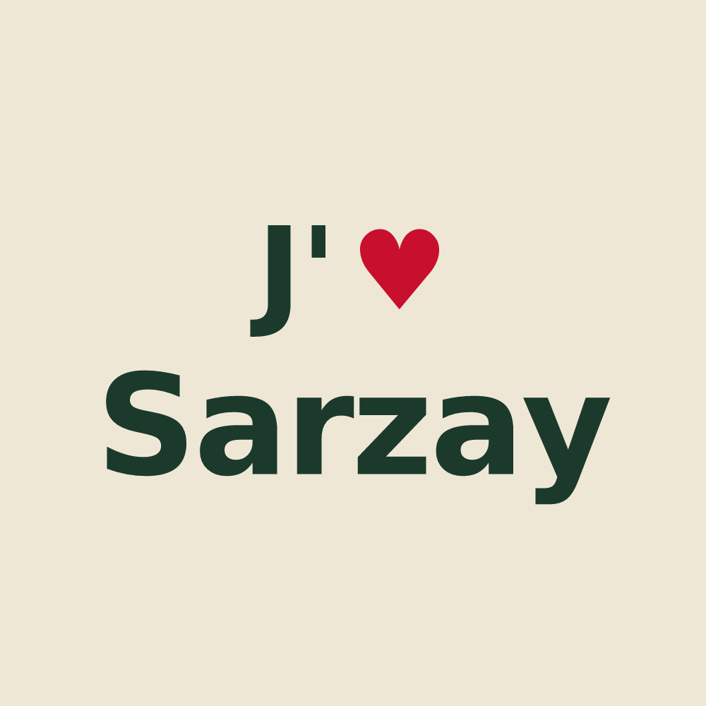Tote bag personnalisé Sarzay — design J'aime Sarzay