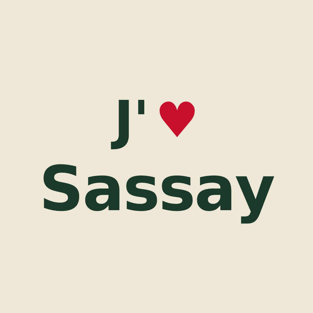Tote bag personnalisé Sassay — design J'aime Sassay