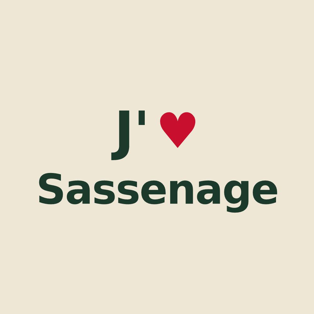 Tote bag personnalisé Sassenage — design J'aime Sassenage