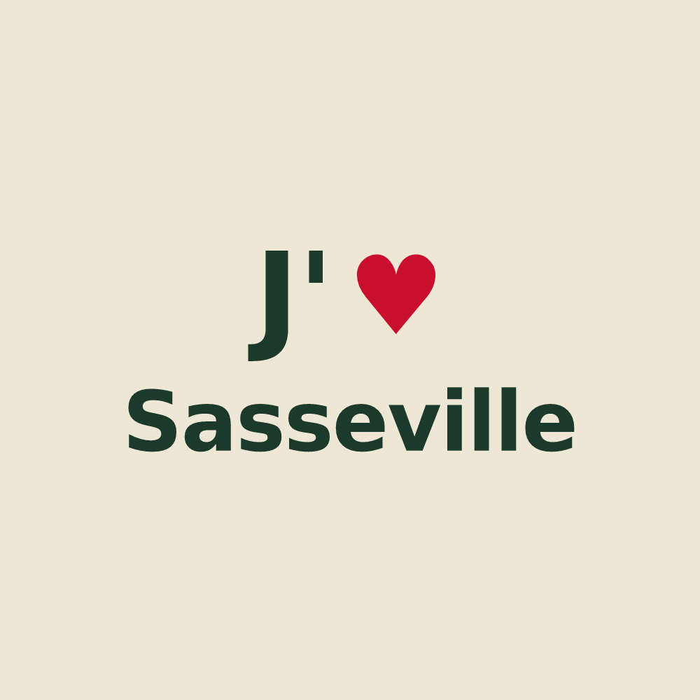 Tote bag personnalisé Sasseville — design J'aime Sasseville