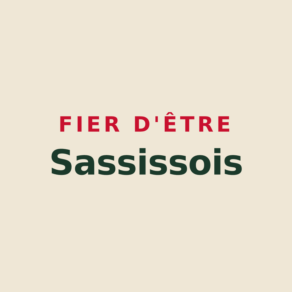 Tote bag « Fier d'être Sassissois » — design pour Sassis
