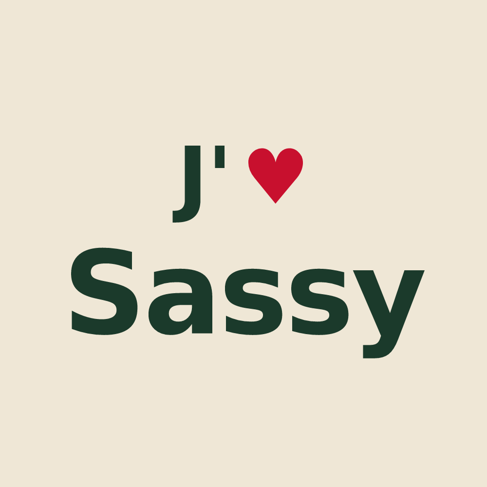 Tote bag personnalisé Sassy — design J'aime Sassy
