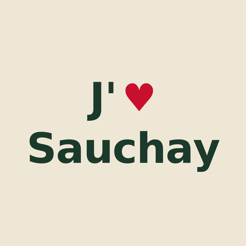 Tote bag personnalisé Sauchay — design J'aime Sauchay