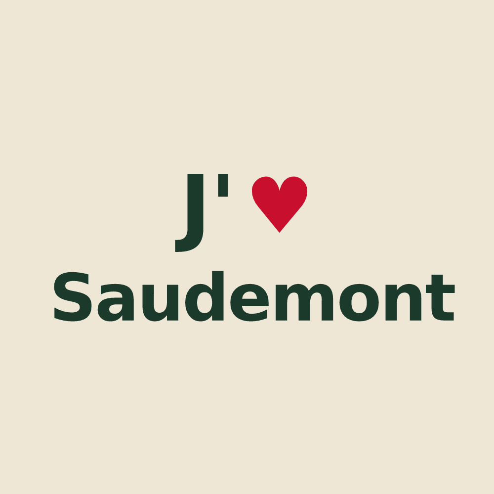 Tote bag personnalisé Saudemont — design J'aime Saudemont