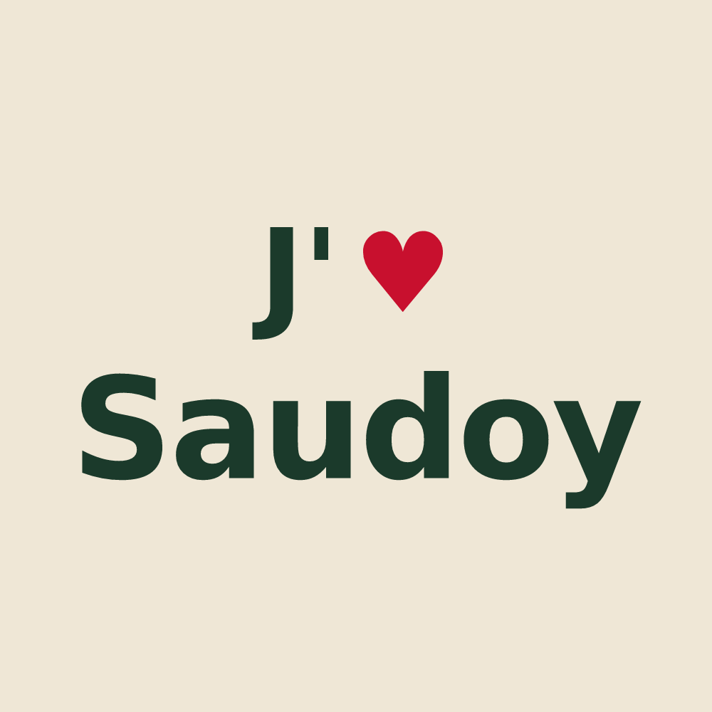 Tote bag personnalisé Saudoy — design J'aime Saudoy
