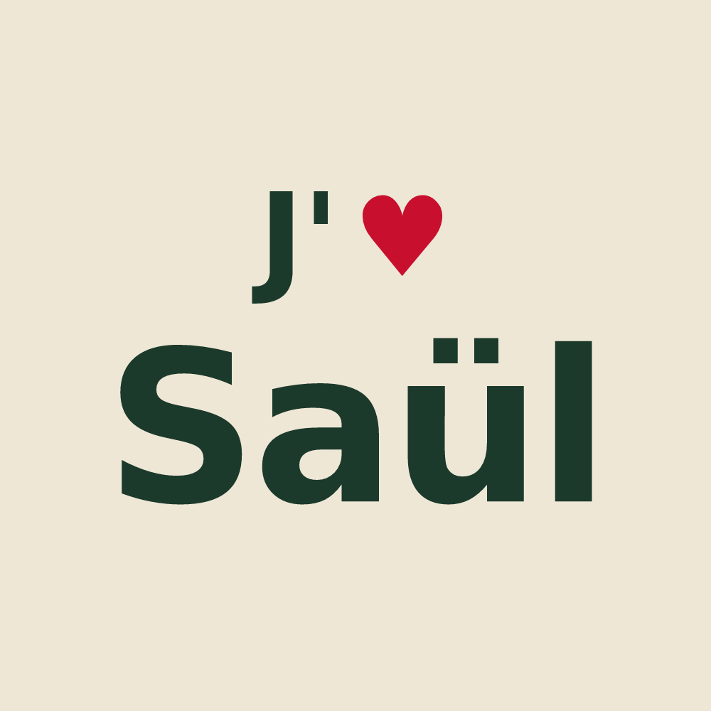 Tote bag personnalisé Saül — design J'aime Saül