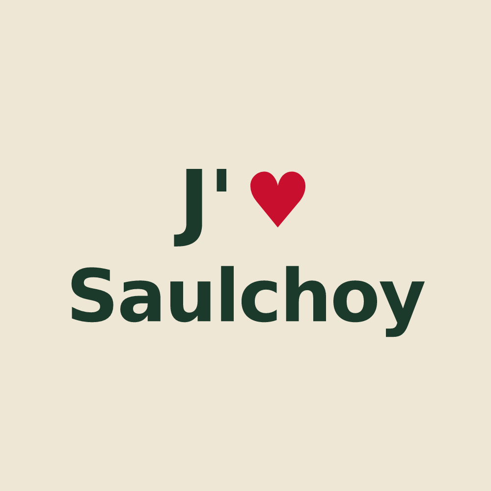 Tote bag personnalisé Saulchoy — design J'aime Saulchoy