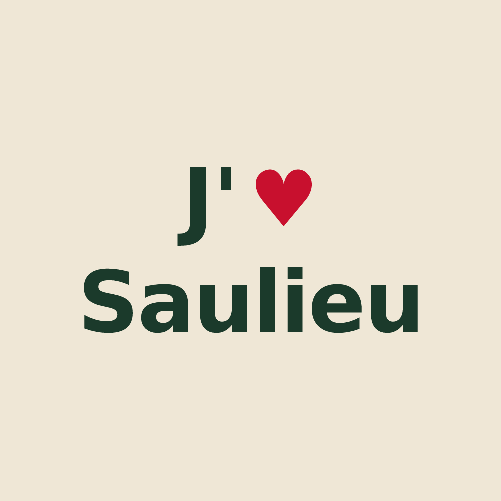 Tote bag personnalisé Saulieu — design J'aime Saulieu