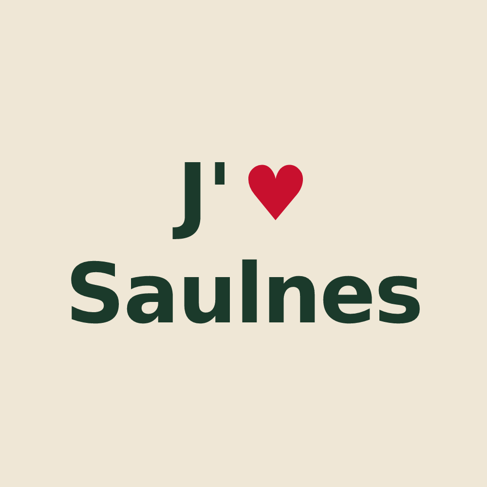 Tote bag personnalisé Saulnes — design J'aime Saulnes