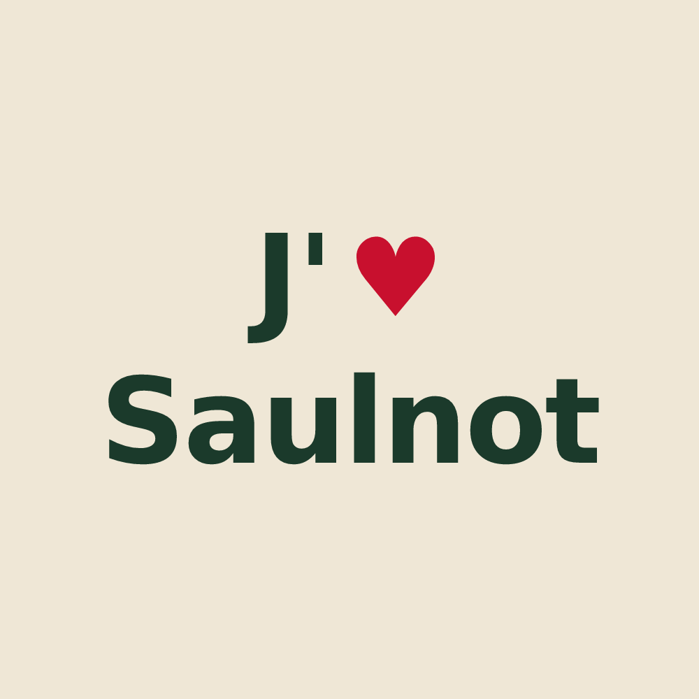 Tote bag personnalisé Saulnot — design J'aime Saulnot