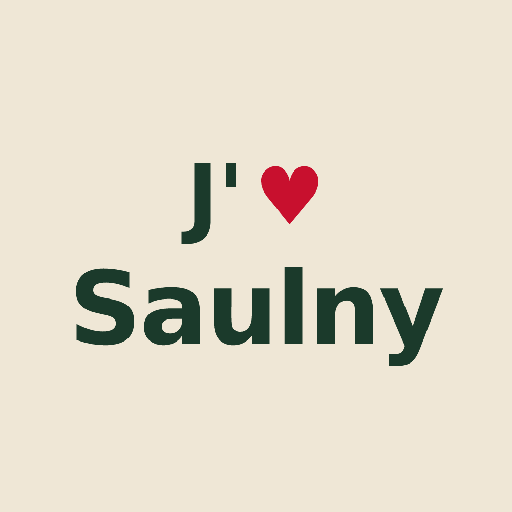 Tote bag personnalisé Saulny — design J'aime Saulny
