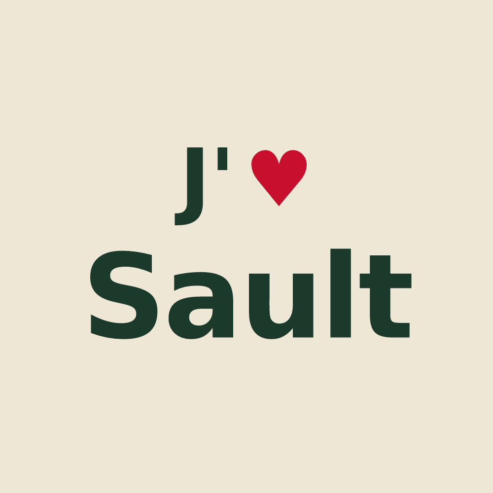 Tote bag personnalisé Sault — design J'aime Sault