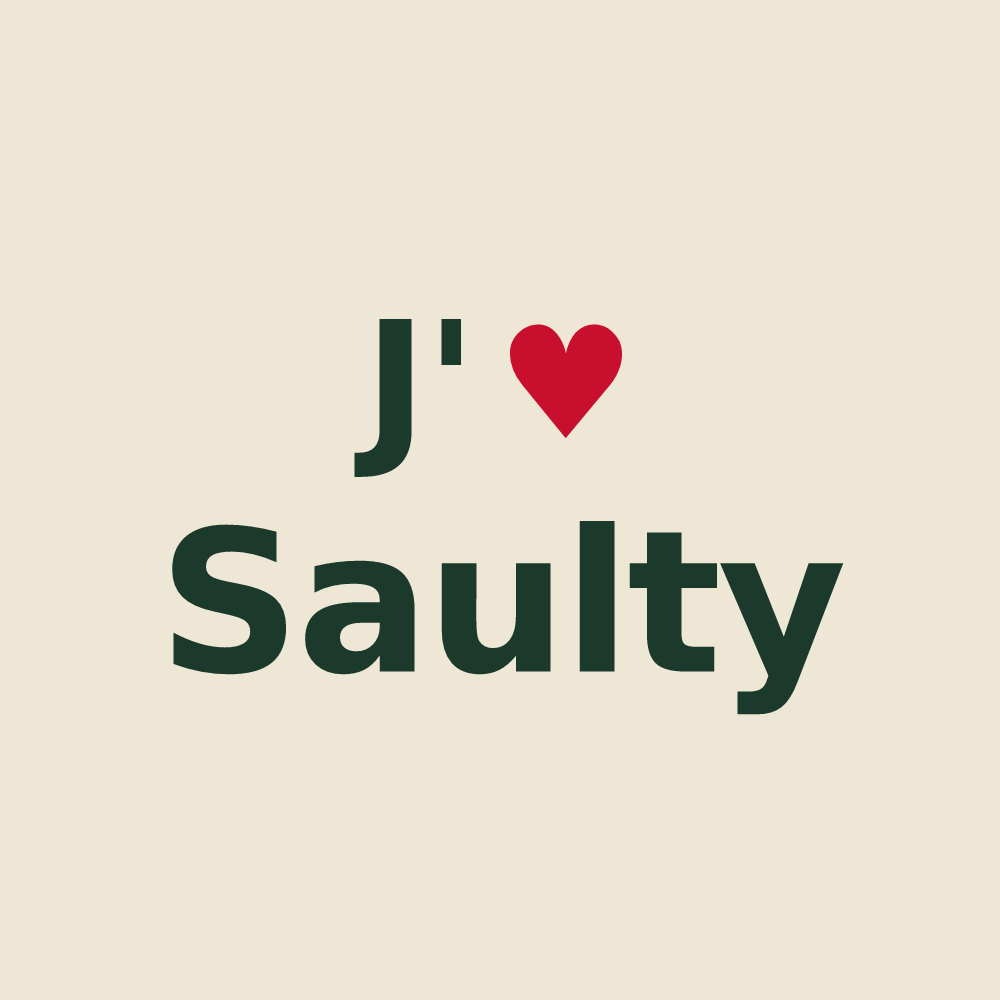 Tote bag personnalisé Saulty — design J'aime Saulty