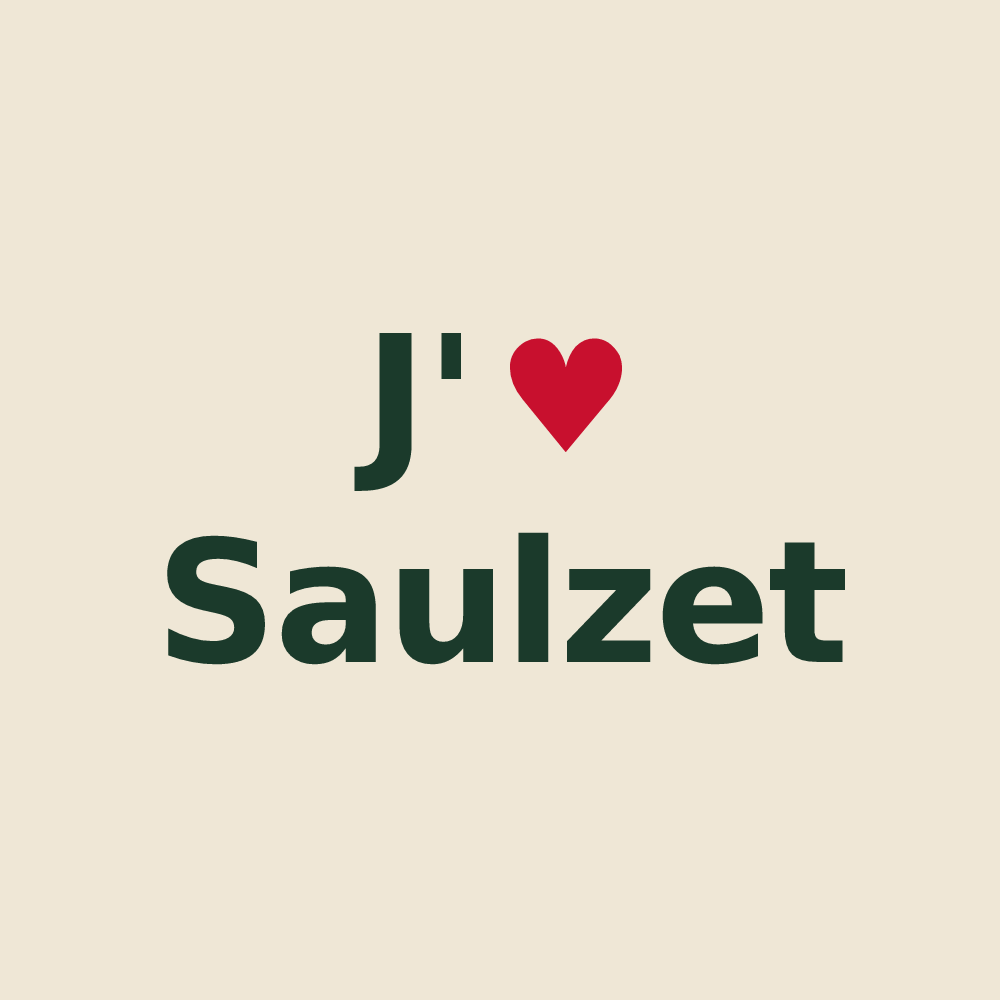 Tote bag personnalisé Saulzet — design J'aime Saulzet