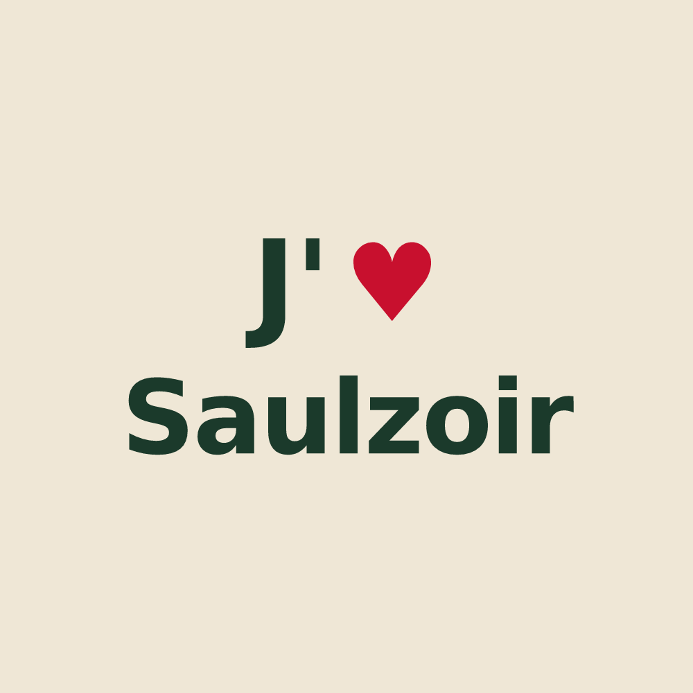 Tote bag personnalisé Saulzoir — design J'aime Saulzoir