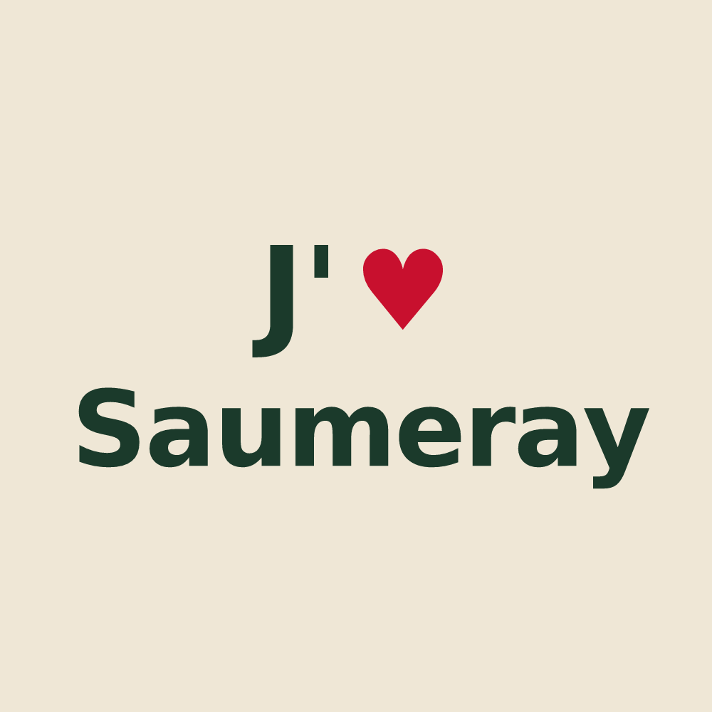 Tote bag personnalisé Saumeray — design J'aime Saumeray