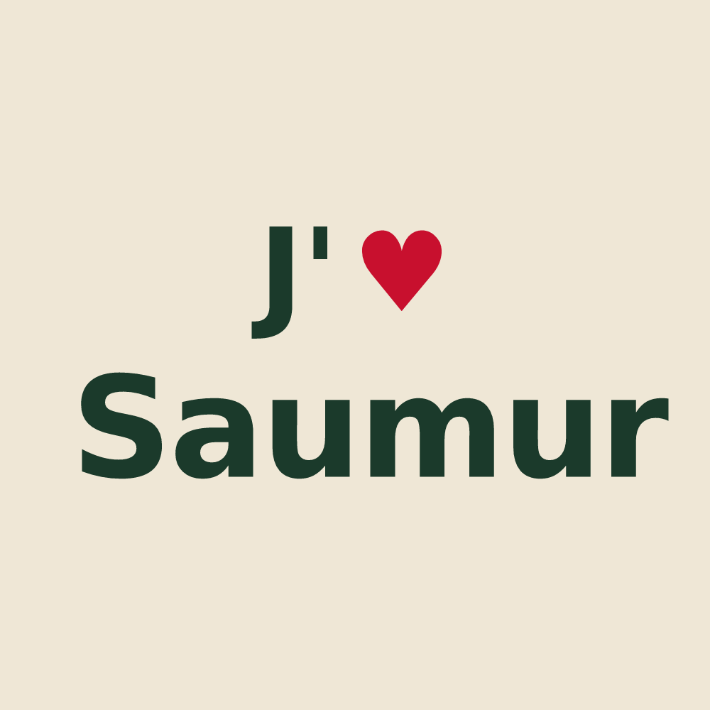 Tote bag personnalisé Saumur — design J'aime Saumur