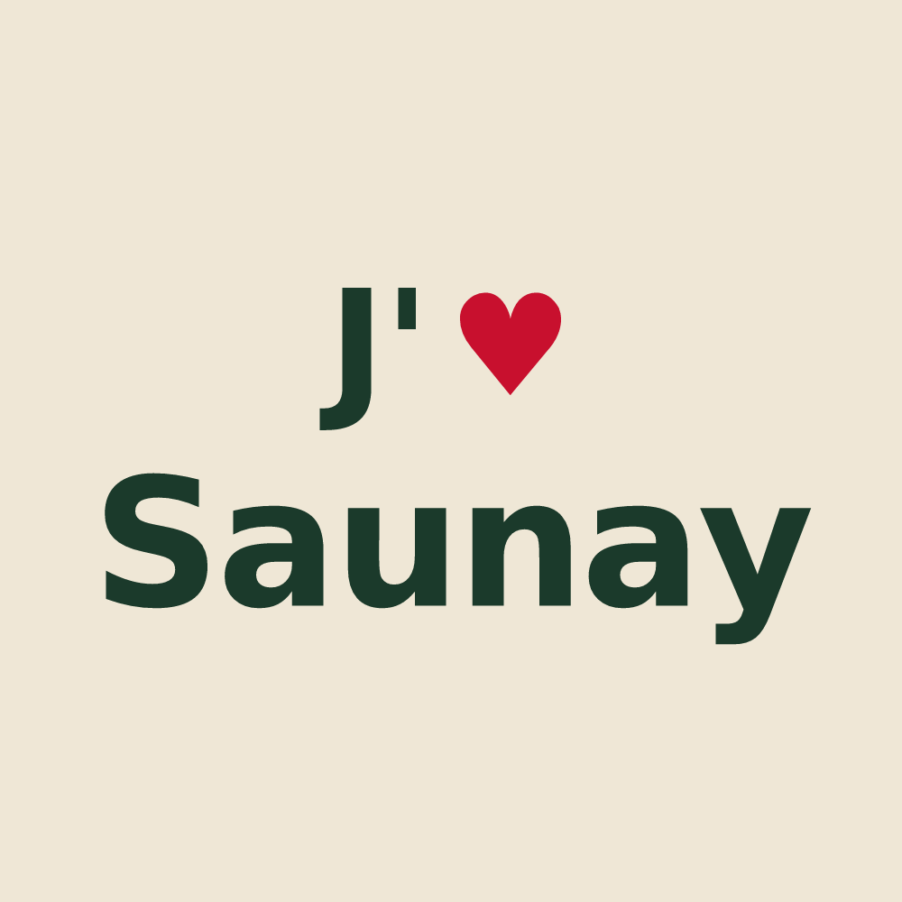 Tote bag personnalisé Saunay — design J'aime Saunay