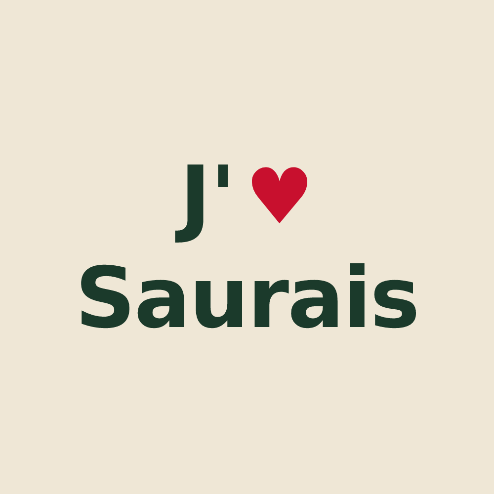 Tote bag personnalisé Saurais — design J'aime Saurais