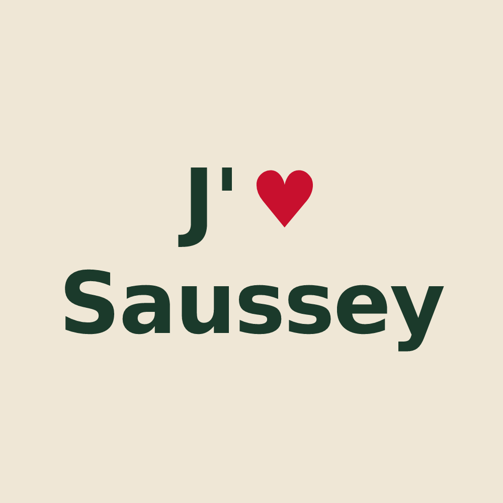 Tote bag personnalisé Saussey — design J'aime Saussey