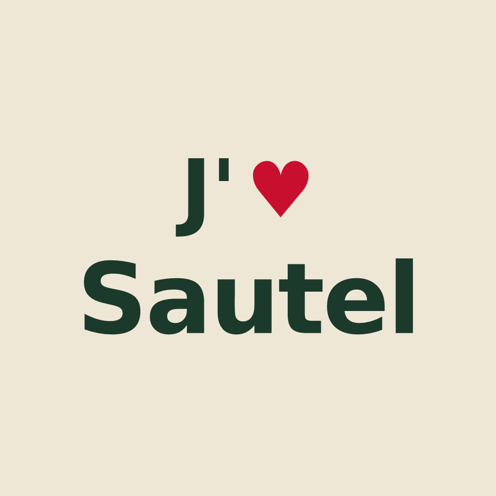 Tote bag personnalisé Sautel — design J'aime Sautel